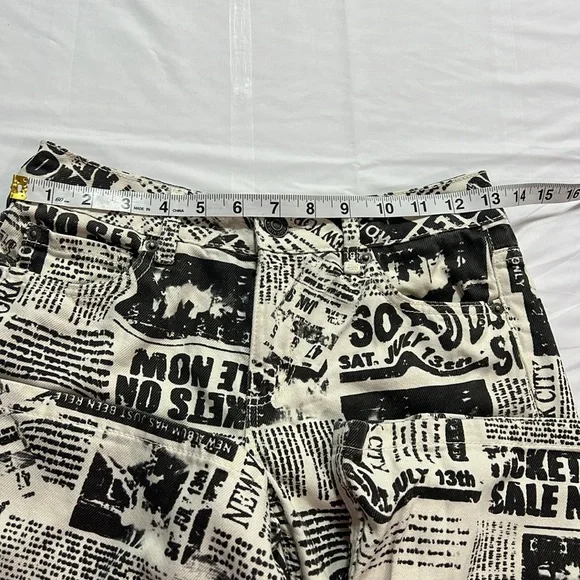 Garage denim low rise newspaper flares size 00 - Picture 6 of 10